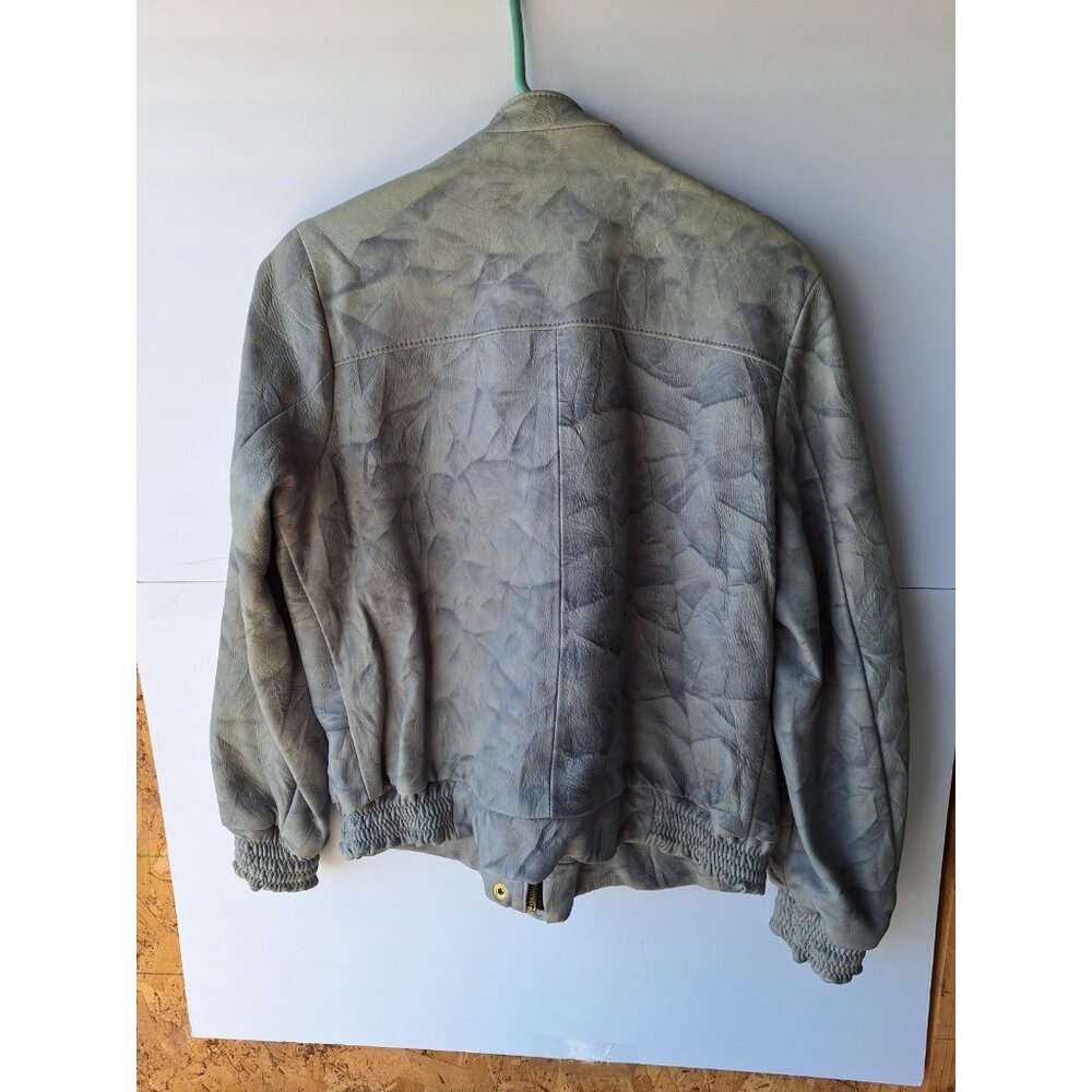 Women's Vintage Deer Skin Leather Jacket Greenish Sport Togs Size 36 / 12 - Picture 8 of 8